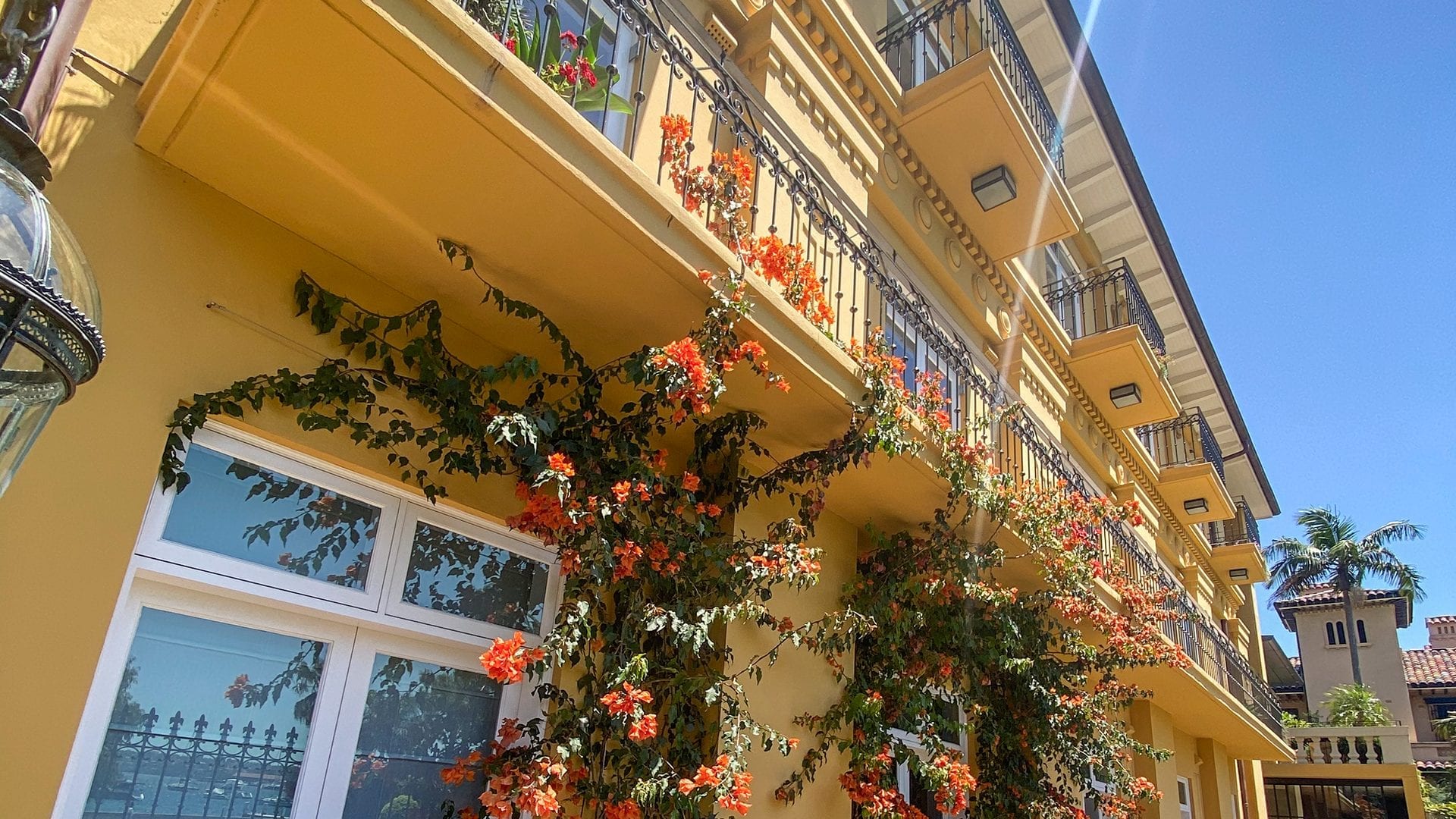 Ithaca Road heritage facade - balcony and harbour outlook