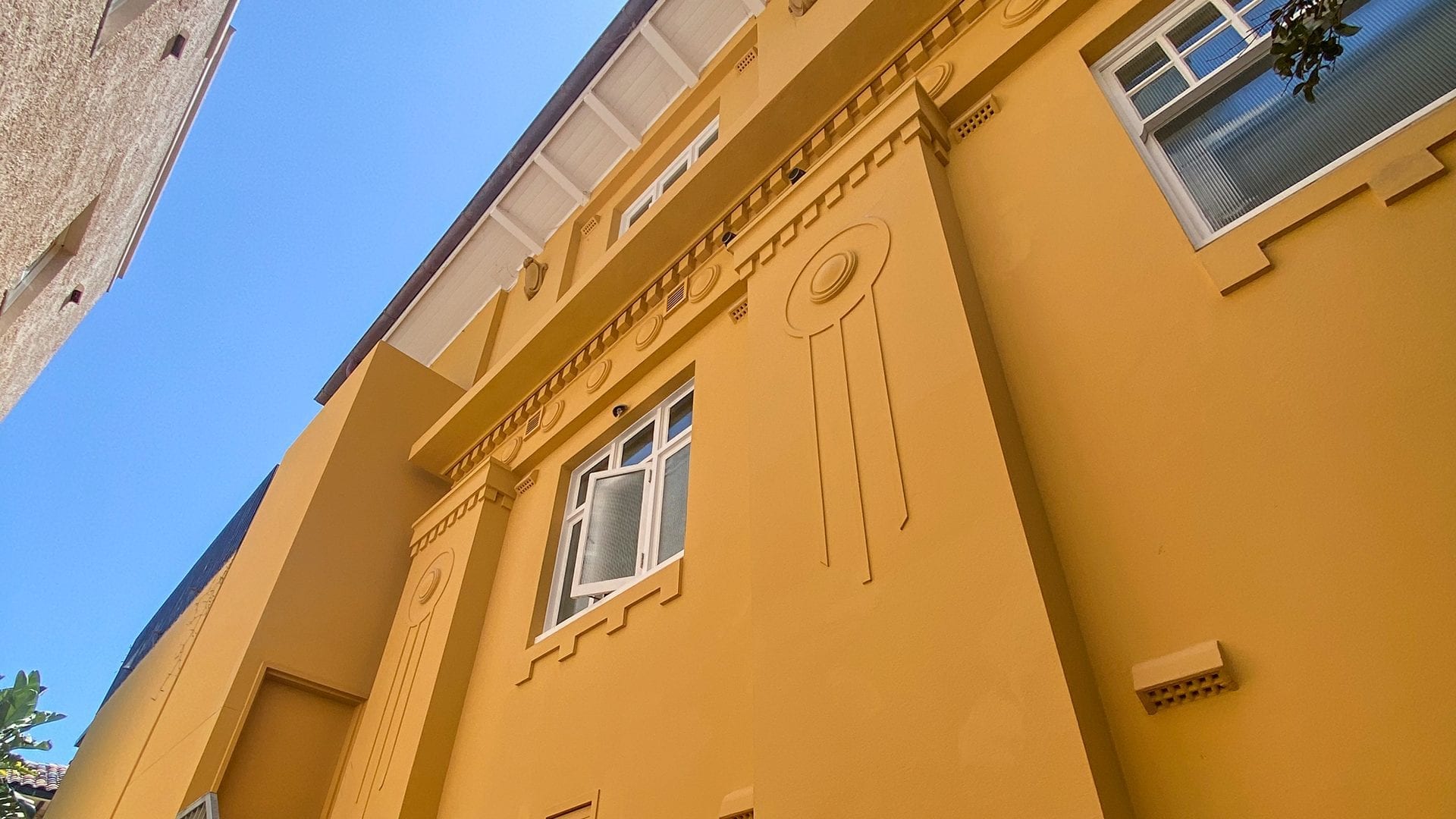 Ithaca Road heritage facade - rendered finish