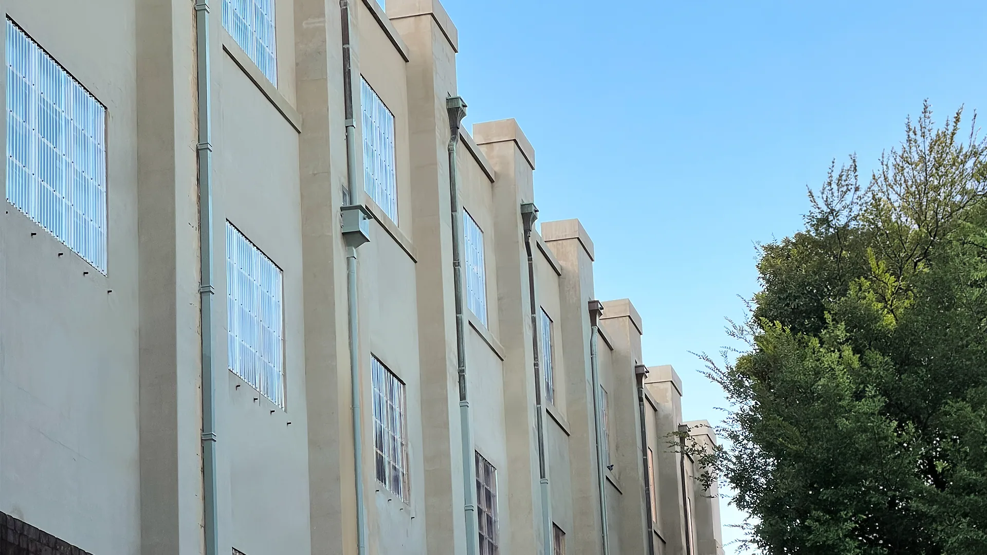 White Bay Power Station - restored facade along the row of pilasters